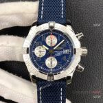 Grade AAA Copy Breitling Avenger II Chronograph 43mm Asian 7750 Watch Silver Case Military Strap
